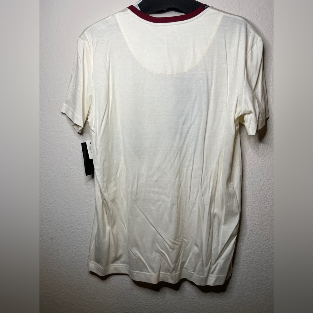 DOLCE & GABBANA "Tropical" Printed Ivory Cotton T-shirt Sz 46 IT/10 US - Picture 7 of 12